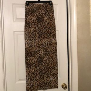 Leopard print maxi skirt